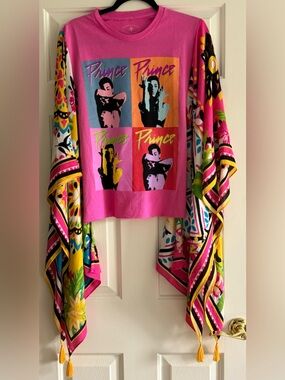 Prince Custom Upcycled Poncho Top OSFM